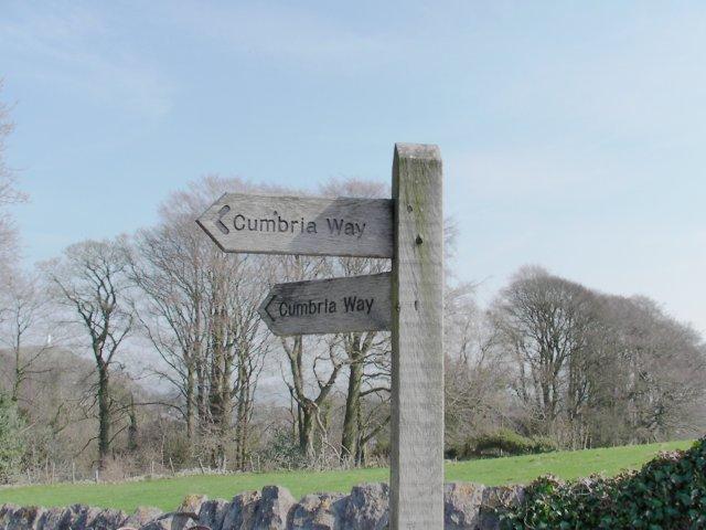 Cumbria Way signpost