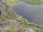 Looking back down Jack's Rake to Stickle Tarn
