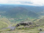 Looking down to Langdale from Pavey Ark