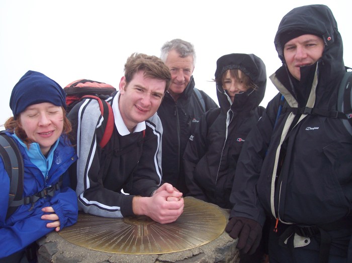 At the summit on the third attempt