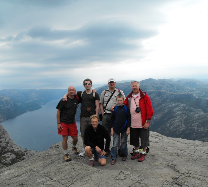 The group and a 2000ft drop