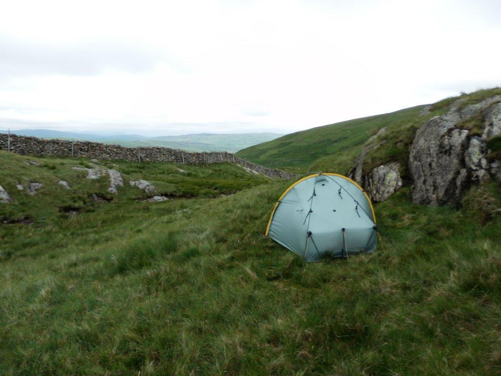 The pitch at Garburn Pass