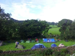 The group assembles and starts some serious gear talk