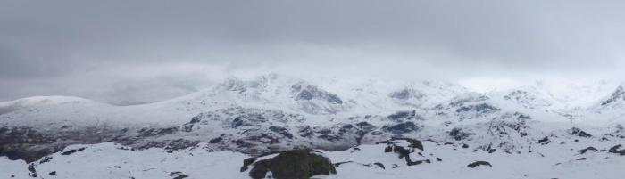 Scafells panorama from Hard Knott