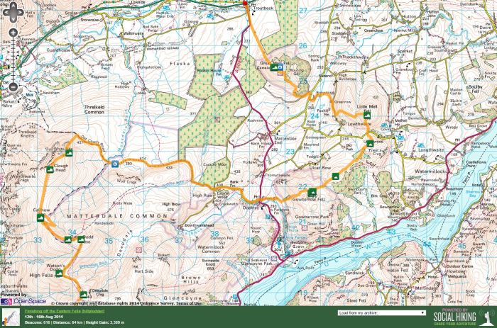 The second part of the route