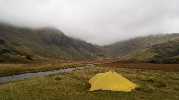 A camp in upper Eskdale